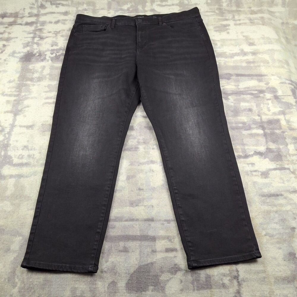 Lucky Brand 221 Straight Jeans Mens 40x30 Faded Black Denim Pants Big Tall...